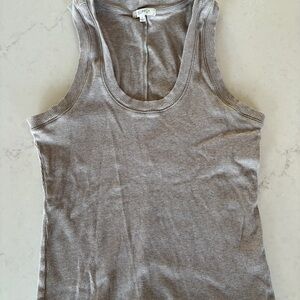 Z Supply Sleeveless Ribbed Tank in Taupe Gray